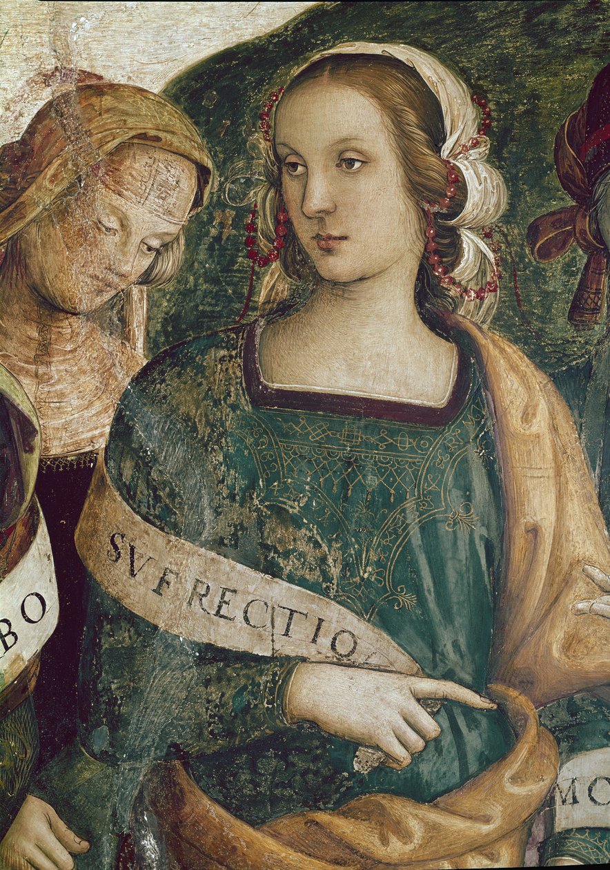 De Perzische Sibylle (detail) door Pietro Perugino