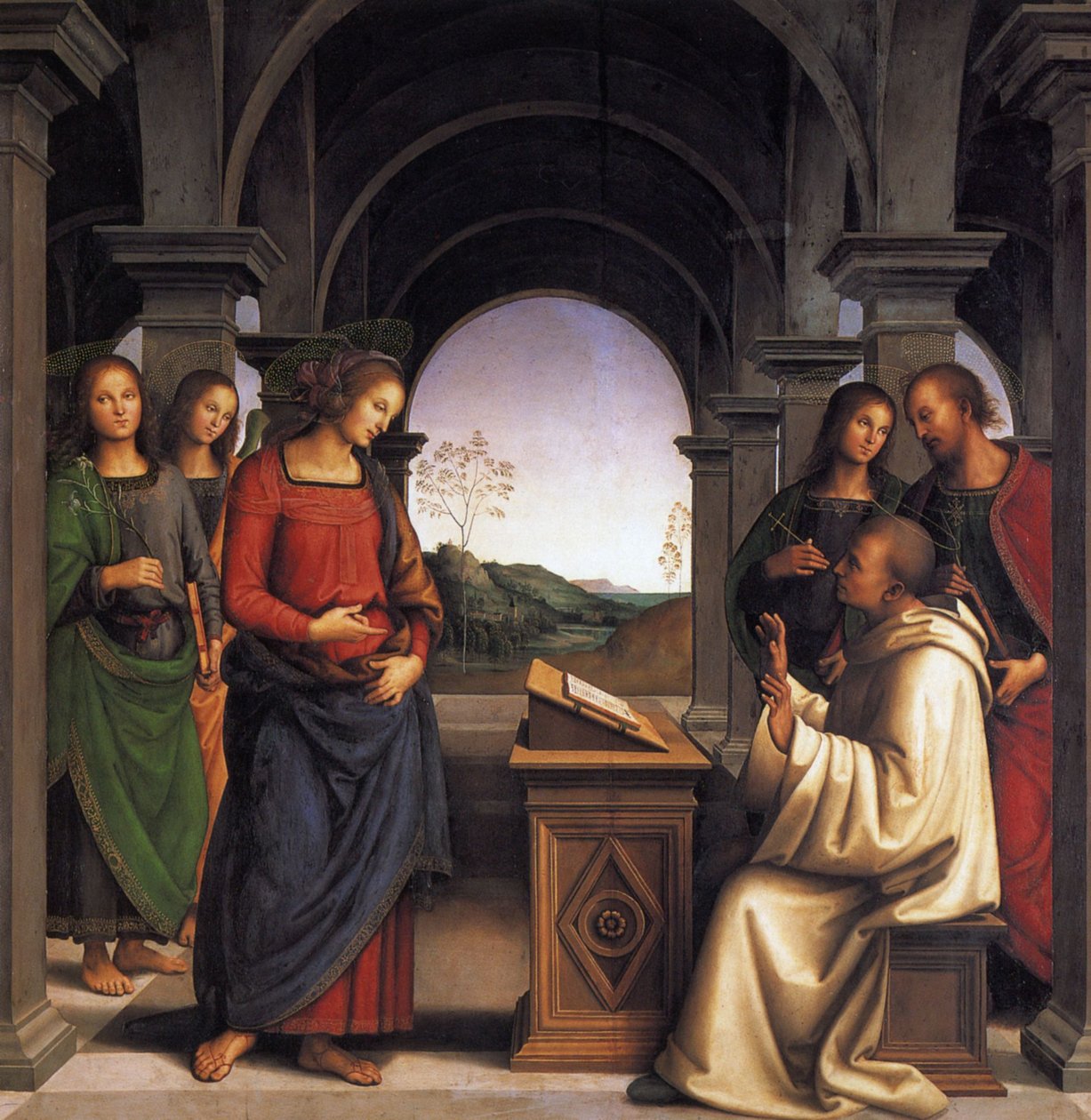 De visioen van de heilige Bernardus door Pietro Perugino