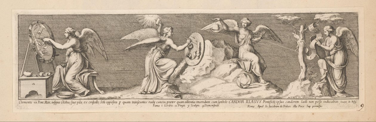 Vier engelen door Pietro Sante Bartoli