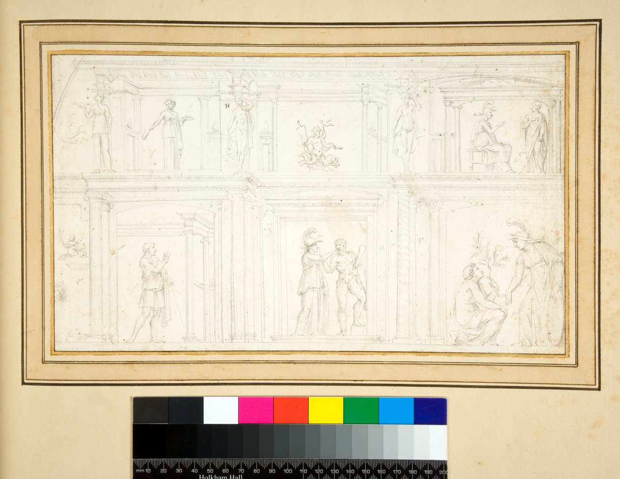 Fragment van een muurschildering door Pietro Santi Bartoli