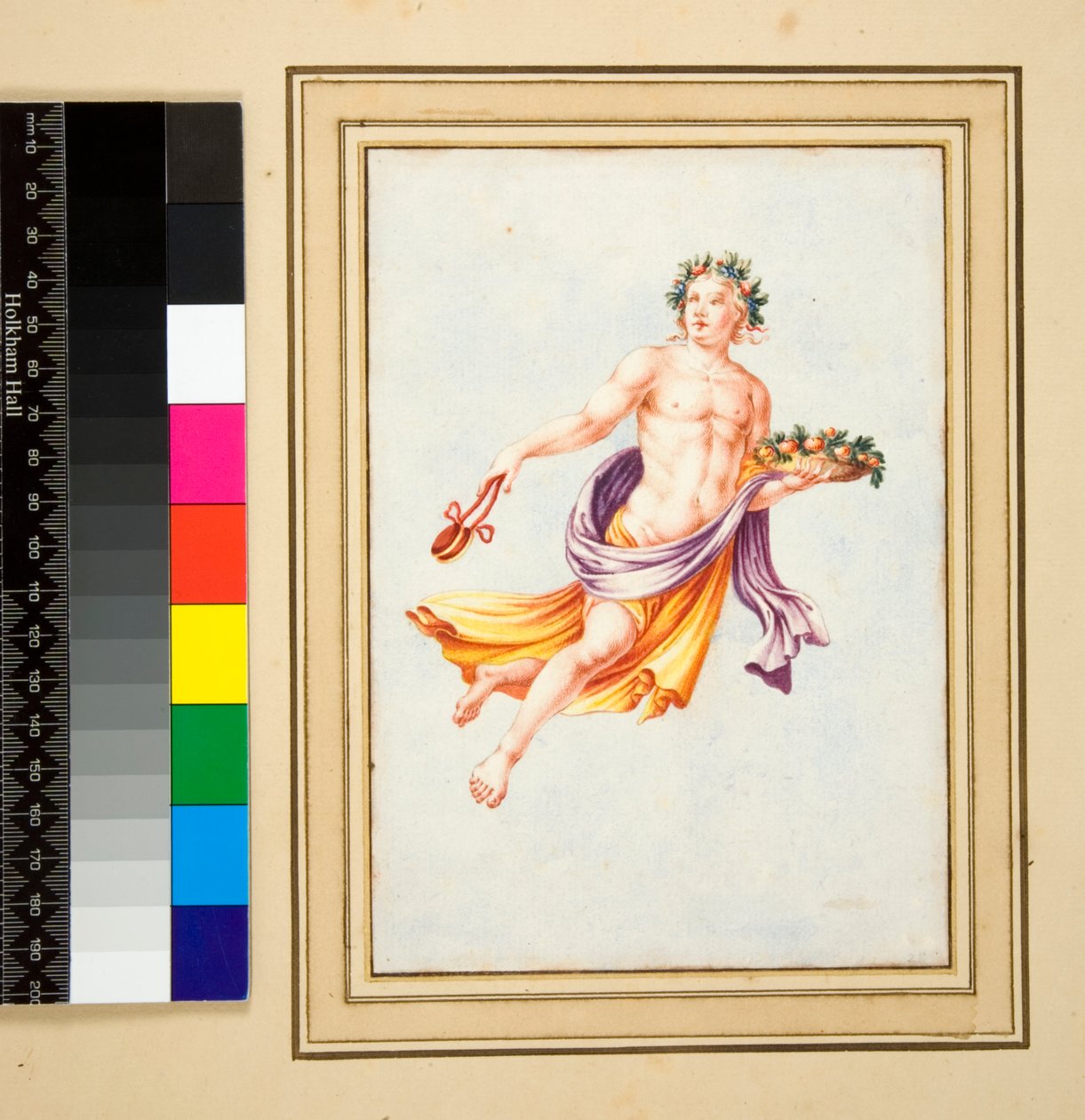 Mannelijke figuur met krans van bladeren door Pietro Santi Bartoli