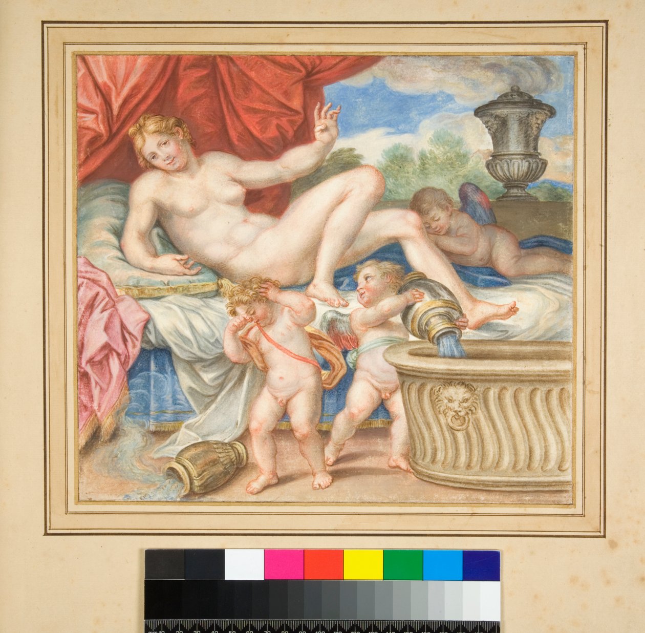 Liggende Danaë met de Cupido