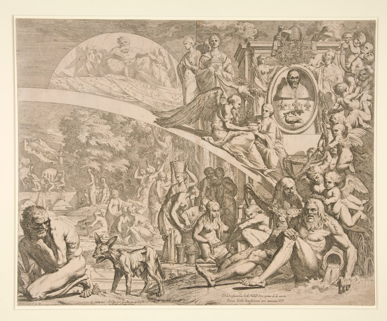 Een Allegorie ter Ere van Innocentius X door Pietro Testa