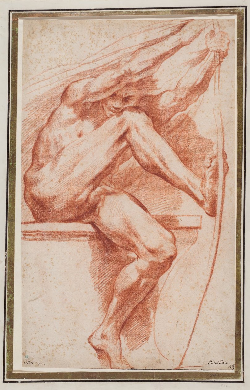 Studie für die Figur des Apollo in "Sommer" door Pietro Testa