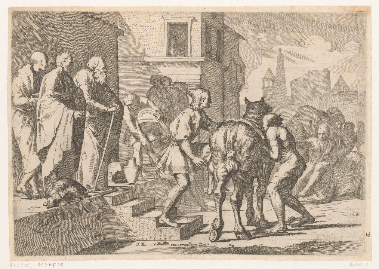 Vertrek van de verloren zoon door Pietro Testa