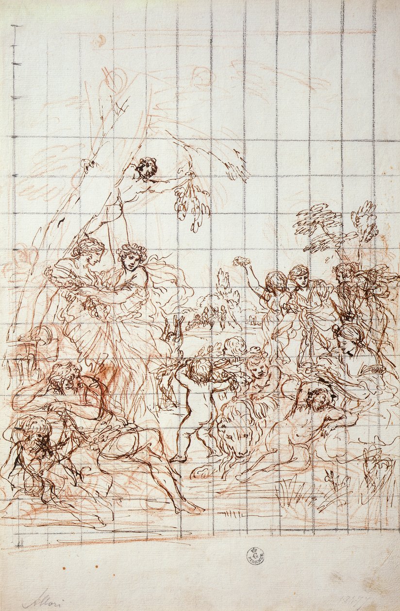 Studie voor de Gouden Eeuw fresco door Pietro da Cortona