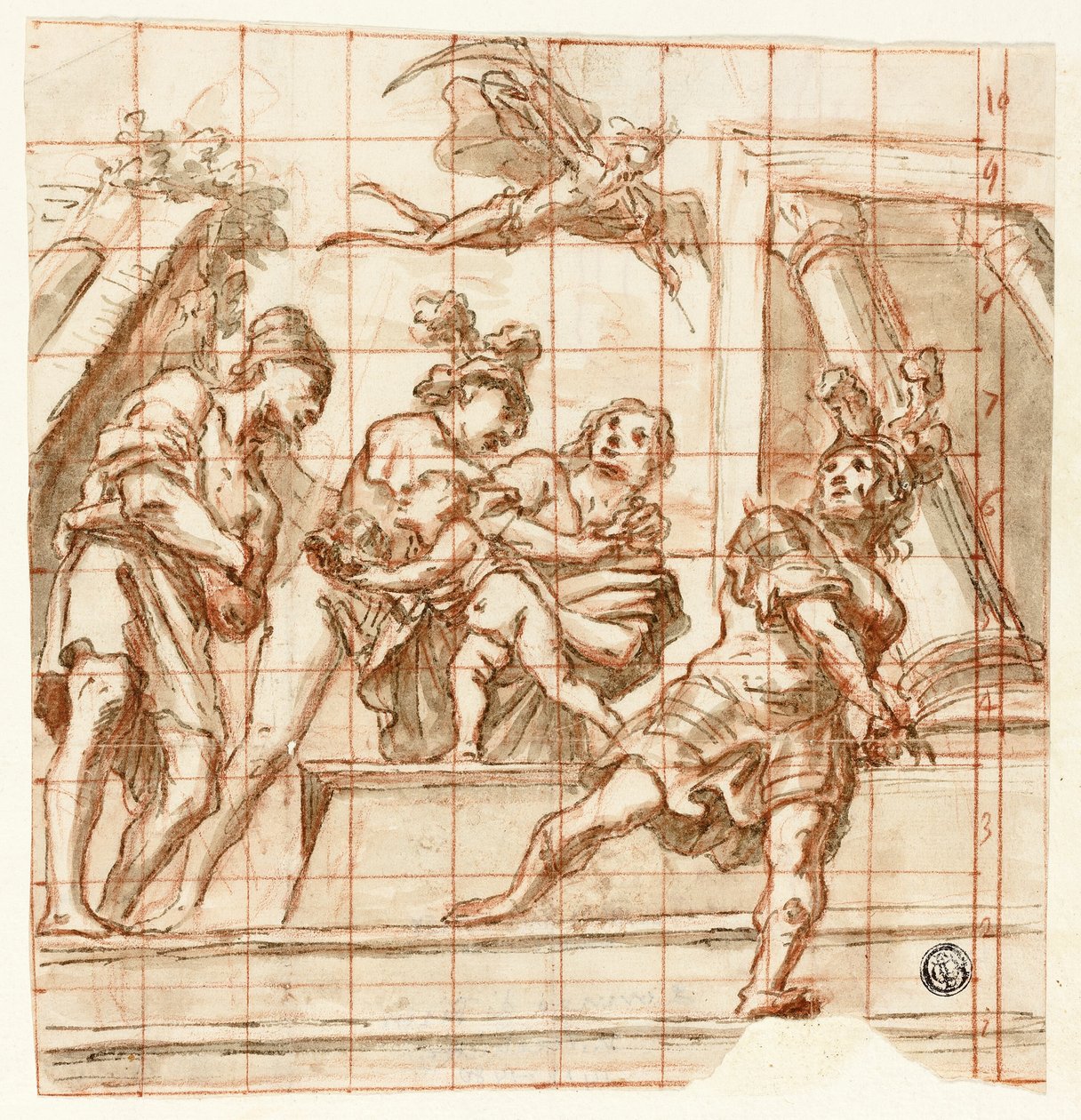 Allegorische scène met Vader Tijd door Pietro della Vecchia