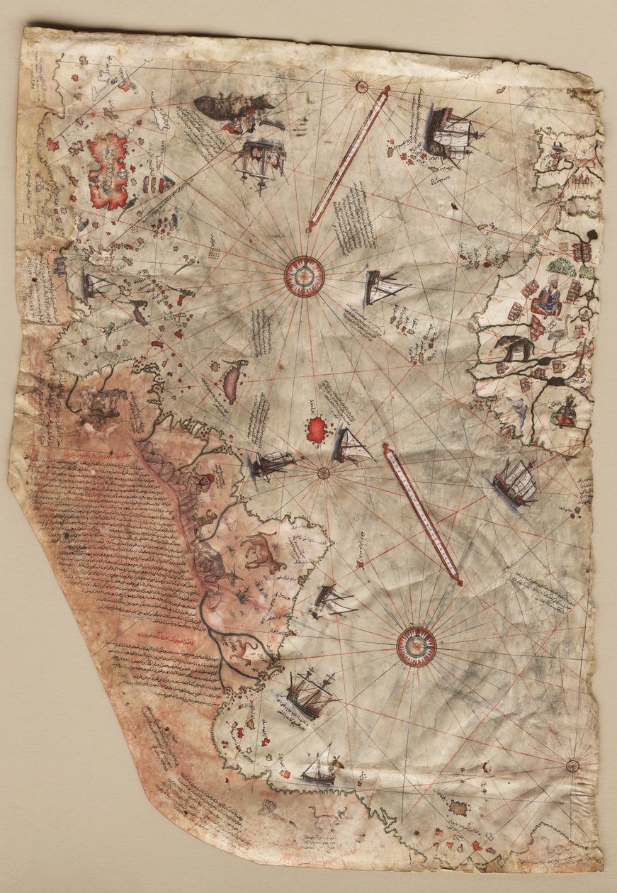 De Piri Reis wereldkaart, 1513 door Piri Reis