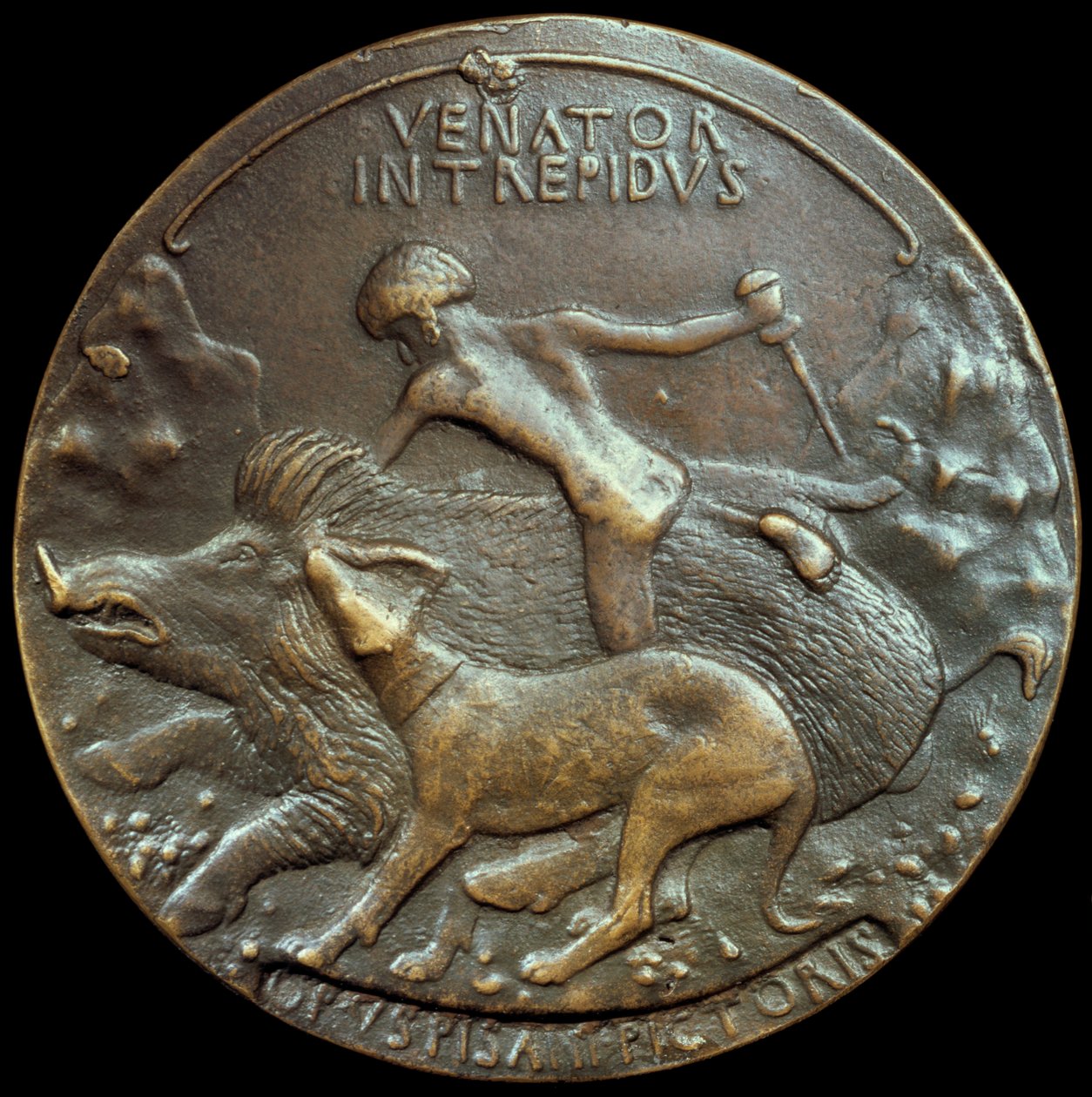 Medaille van Alfonso V Aragon, Koning van Napels en Sicilië, 15e eeuw door Antonio Pisanello