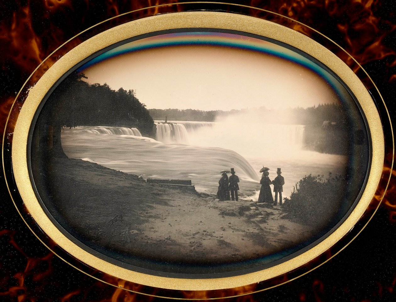 Daguerreotype van de Niagara Falls door Babbitt, ca. 1855 door Platt D. Babbitt
