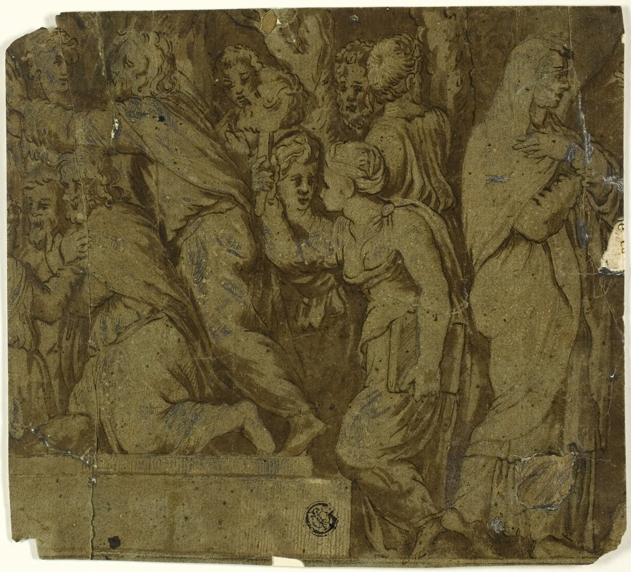 Verhaal van Niobe: Aanbidders; Latona door Polidoro da Caravaggio