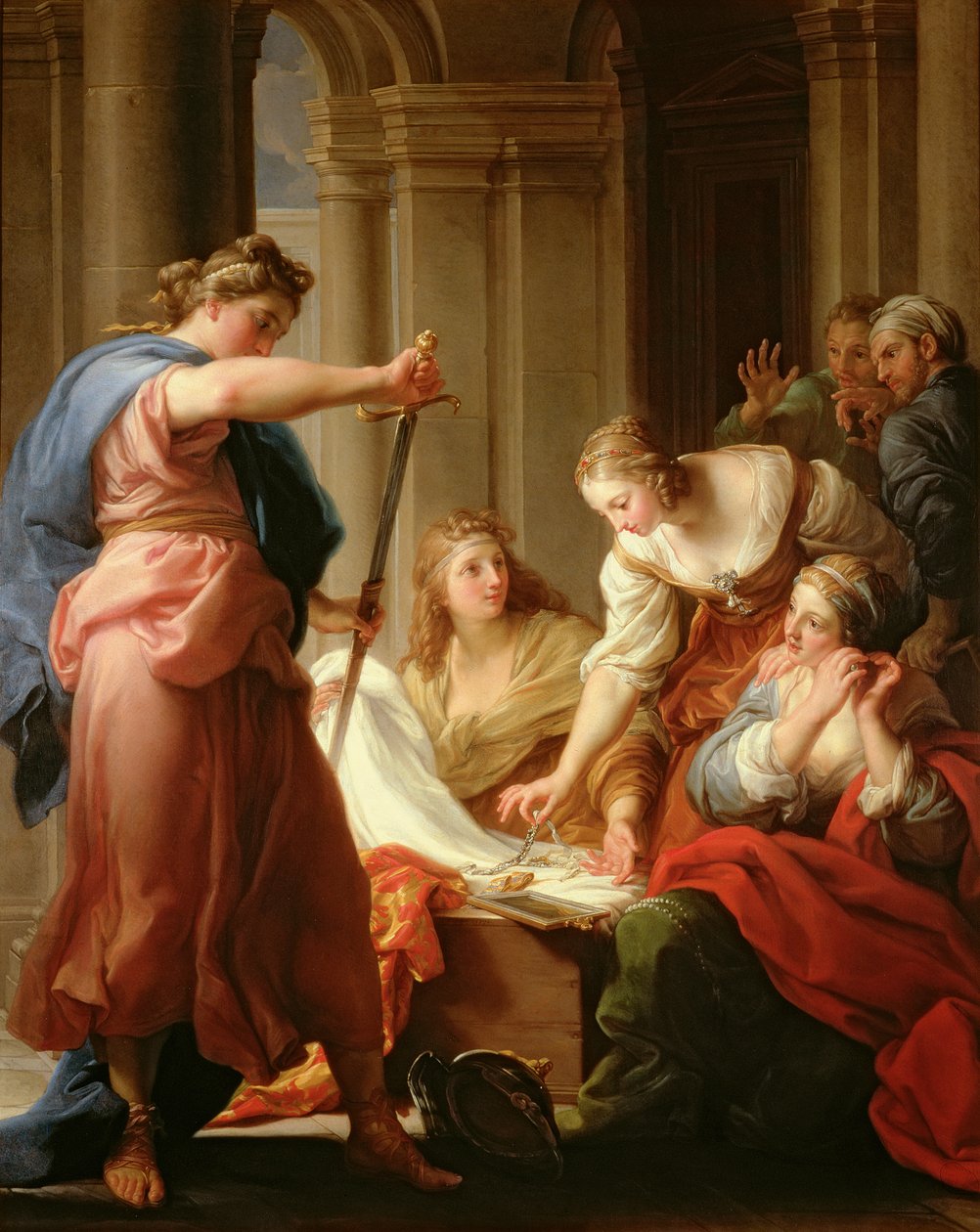 Achilles aan het hof van koning Lycomedes met zijn dochters, 1746 door Pompeo Girolamo Batoni