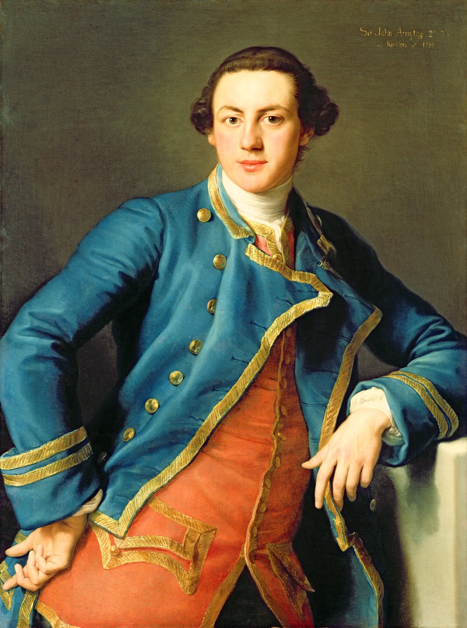 Portret van Sir John Armytage (1732-58) 2e Bart van Kirklees, 1758 door Pompeo Girolamo Batoni