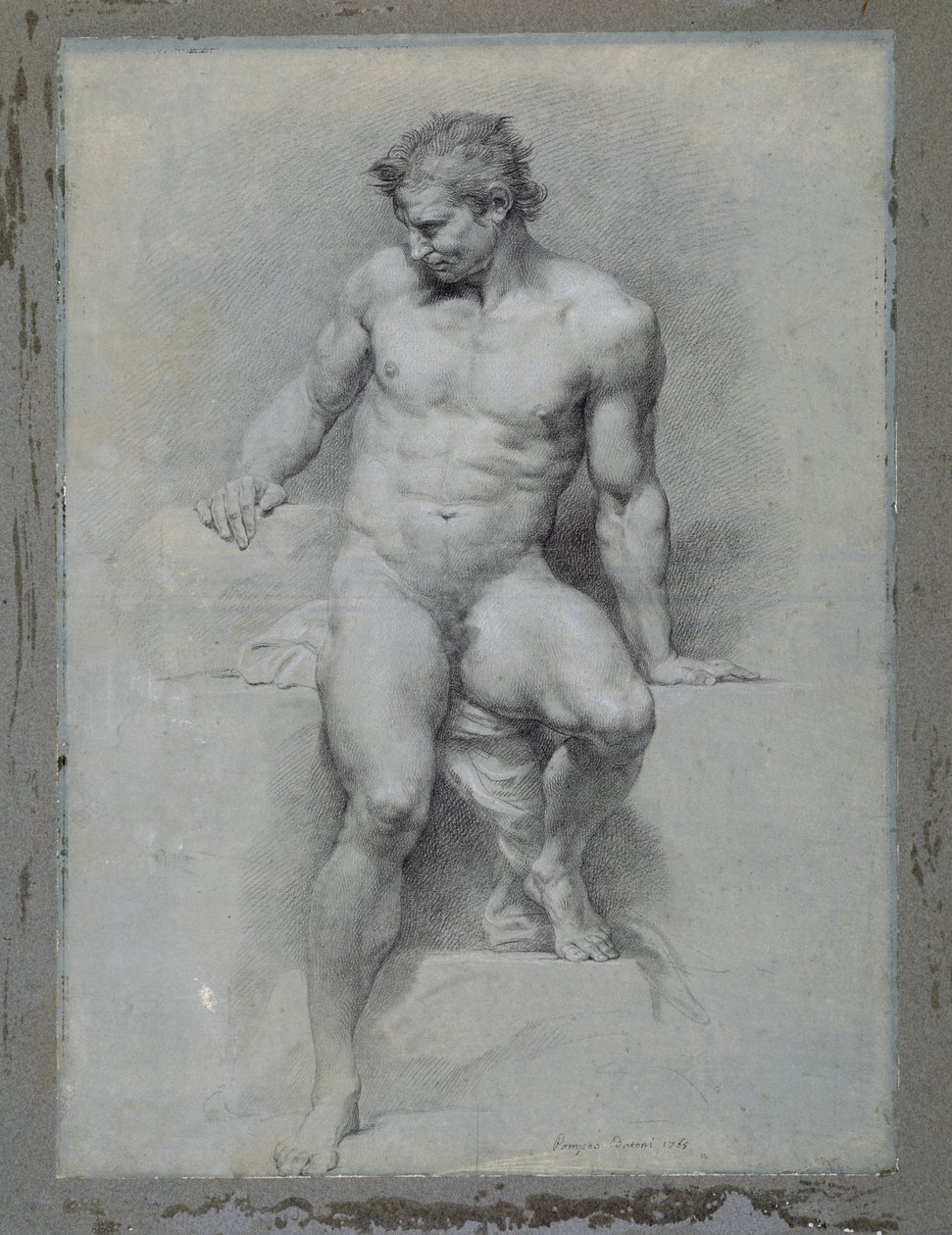 Academisch Naakt door Pompeo Girolamo Batoni