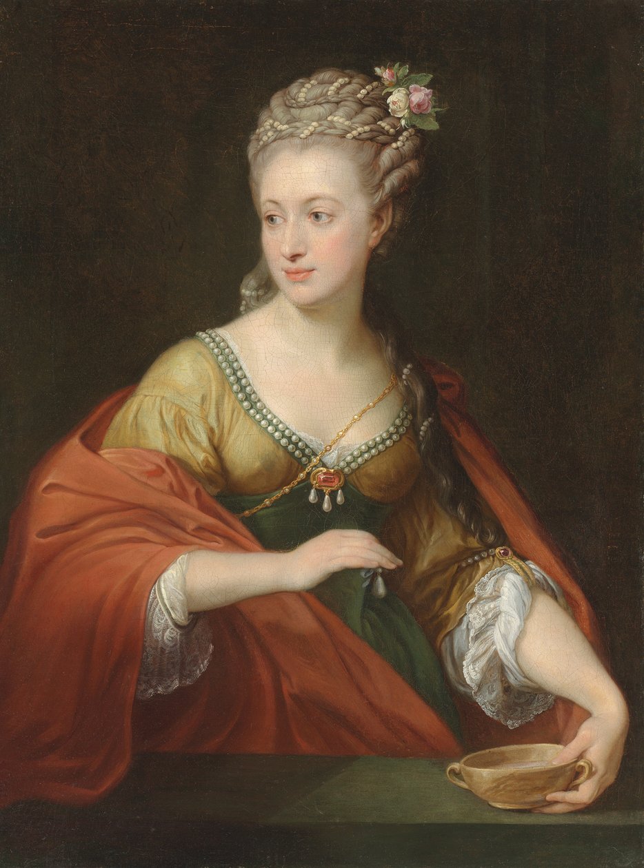 Portret van Alexandra Evtikhievna Demidova 1724-1789 als Cleopatra, vroege jaren 1770 door Pompeo Girolamo Batoni
