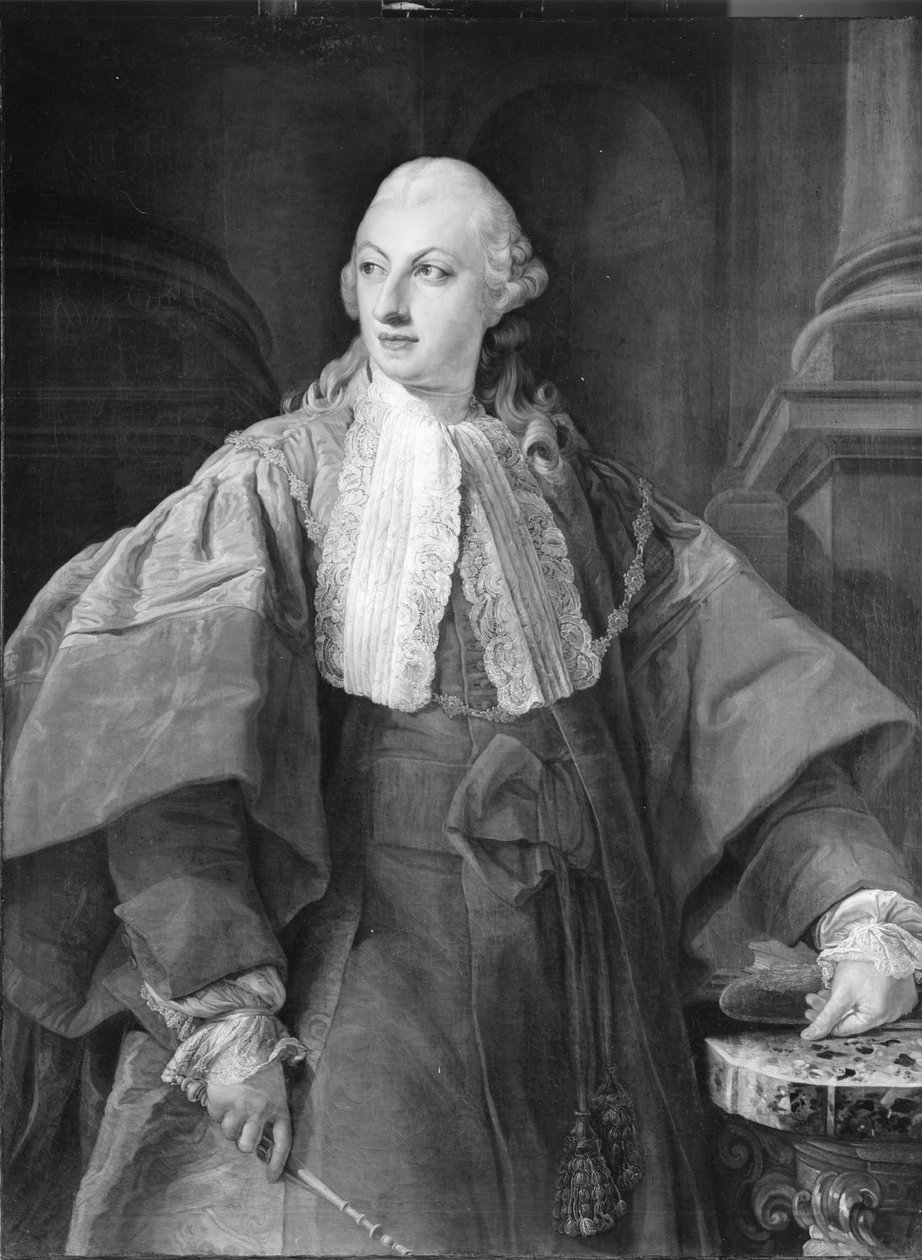 Portret van prins Abbondio Rezzonico als senator van Rome door Pompeo Girolamo Batoni