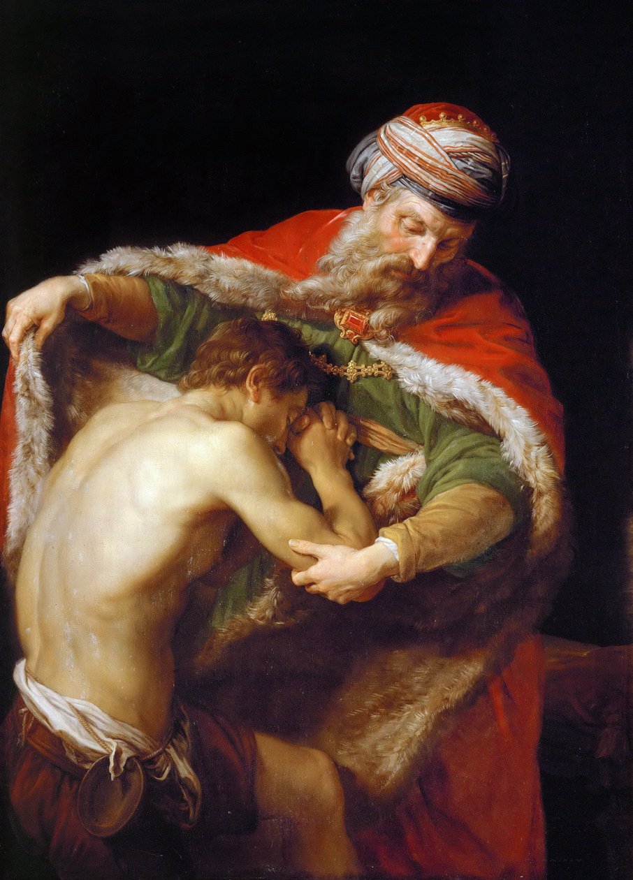 De terugkeer van de verloren zoon door Pompeo Girolamo Batoni