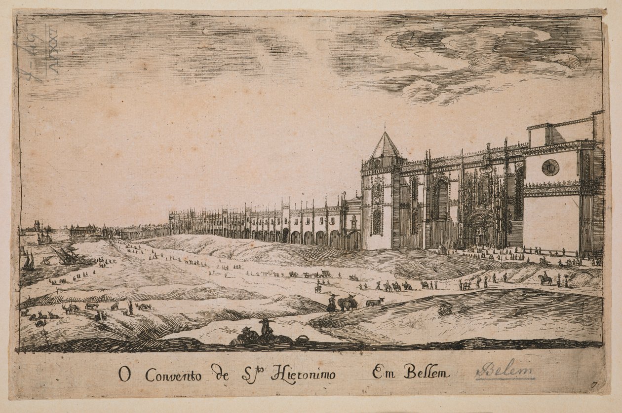 Jeronimos Klooster in de wijk Belem, Portugal 1662 door Portuguese School