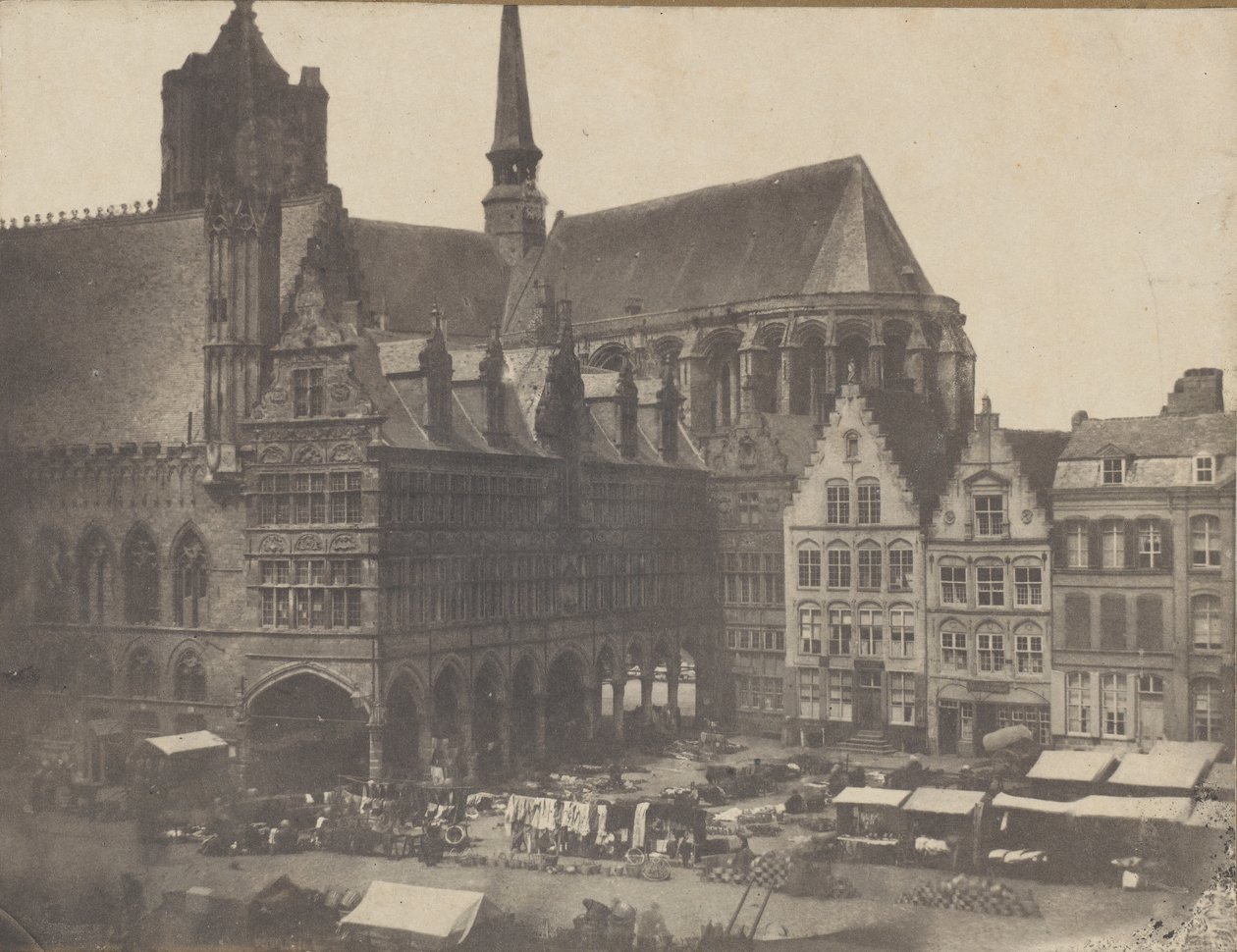 Place du Marché in Ieper door Possibly by Louis Désiré Blanquart évrard.