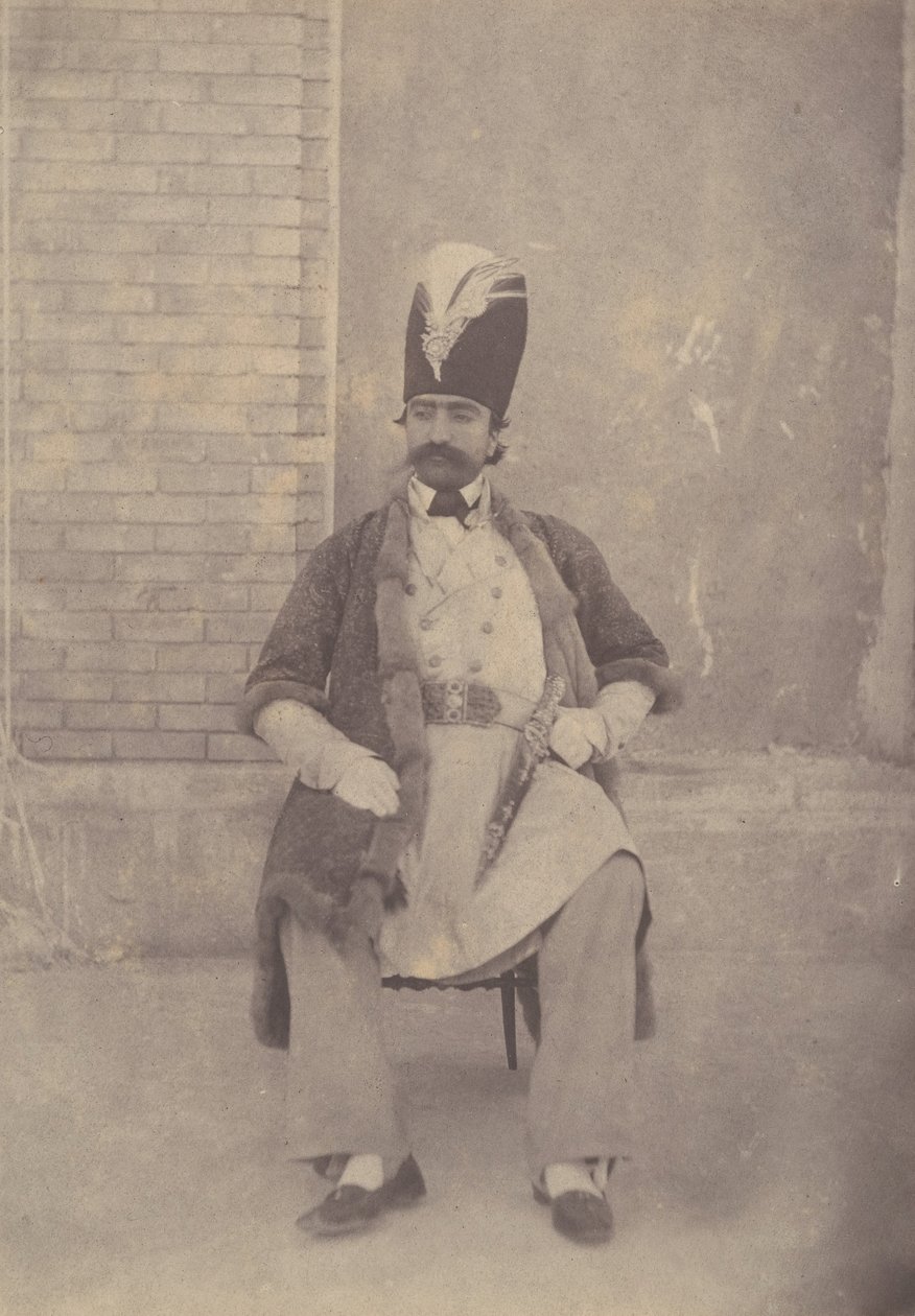 Naser al-Din Shah, ca. 1855-58 door Possibly by Luigi Pesce.