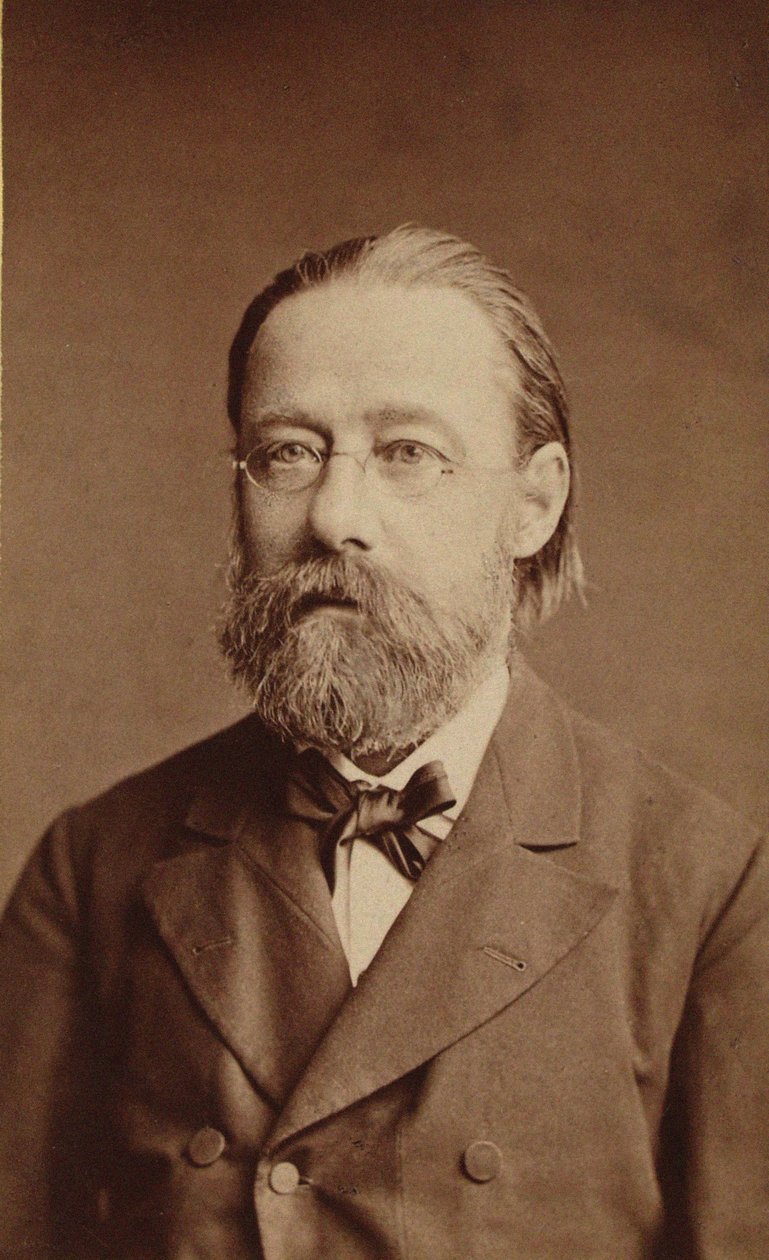 Portret van de componist Bedrich Smetana door Prague . Photo studio J. Mulac