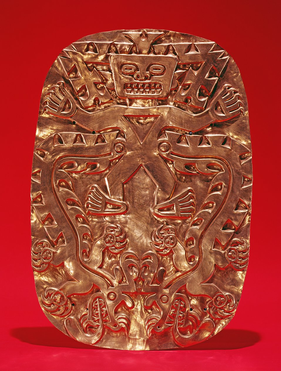 Reliëfplaat met afbeelding van een krokodilgod, uit Sitio Conte, Cocle provincie, Panama, Late Cocle stijl door Pre Columbian
