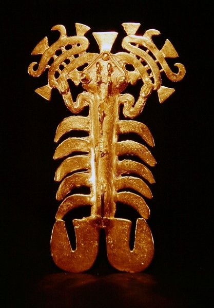 Hanger die een mythologisch dier voorstelt, uit Puerto Jimenez, Osa-schiereiland, Costa Rica door Pre Columbian Pre Columbian