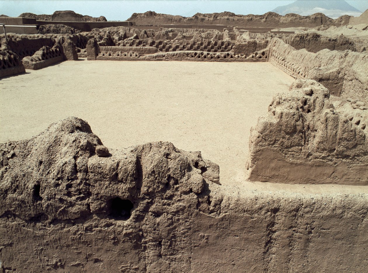 Chimu-cultuur: uitzicht op de precolumbiaanse stad Chanchan, 850-1470 AD door Pre Columbian Pre Columbian