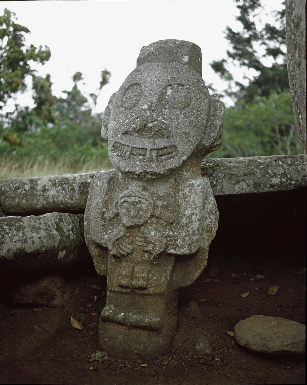 Megalithische sculptuur van vruchtbaarheidsgodin door Pre Columbian Pre Columbian