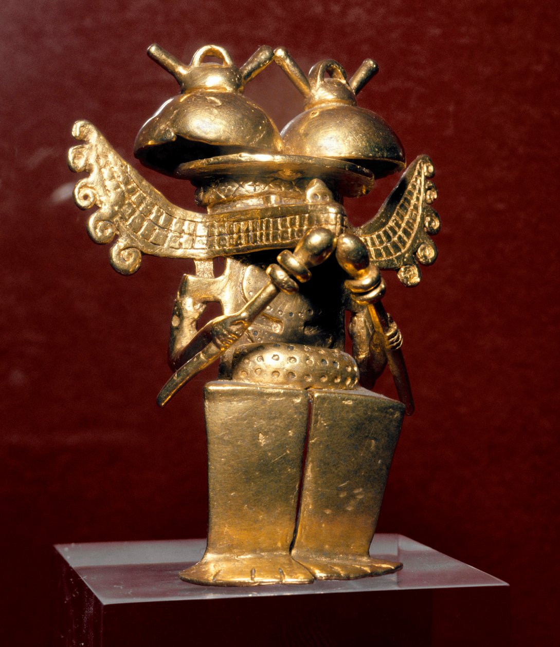 Precolumbiaanse kunst, Quimbaya beschaving (Colombia): antropomorfe gouden beeldje door Pre Columbian Pre Columbian