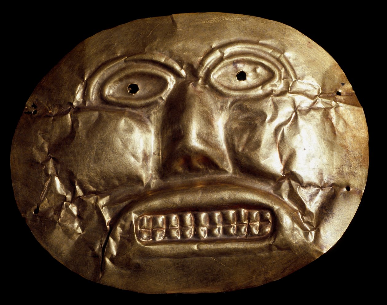 Precolumbiaanse beschaving Calima: gouden begrafenismasker door Pre Columbian Pre Columbian