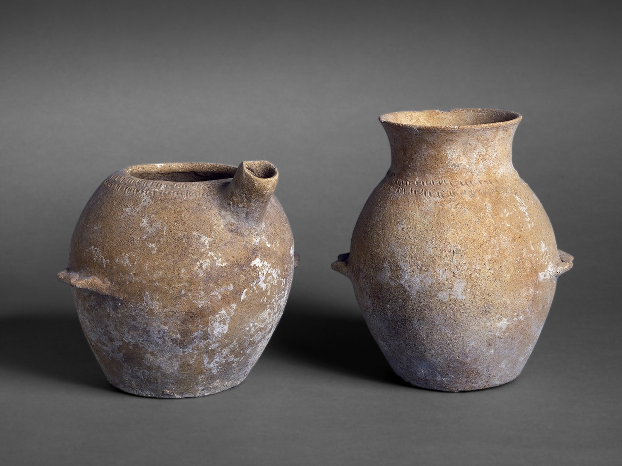 Prehistorische potten uit graf P12, Jericho door Prehistoric