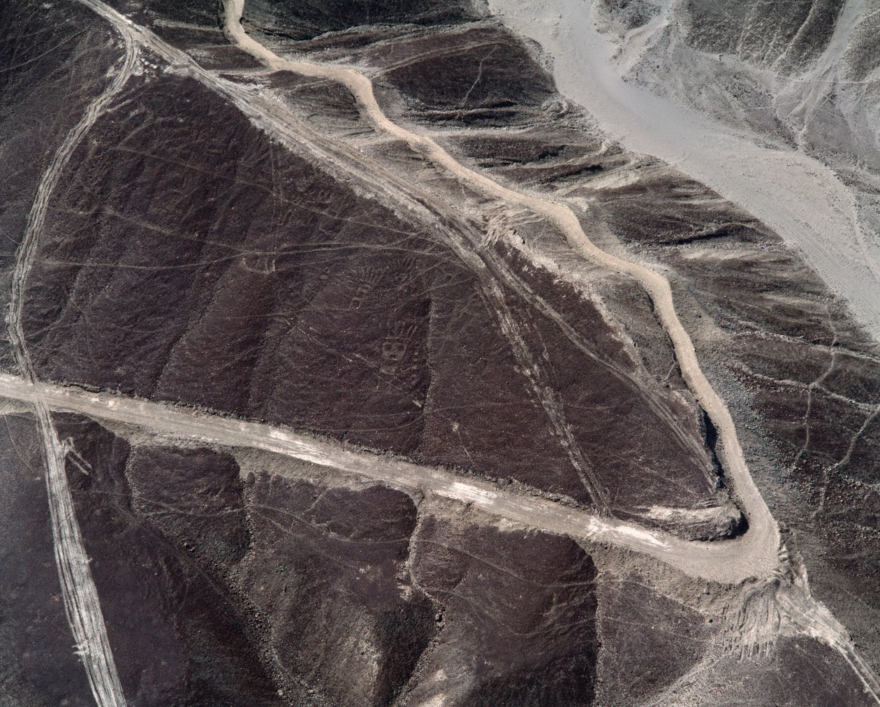 Luchtfoto van Nazcalijnen door Prehistoric Prehistoric