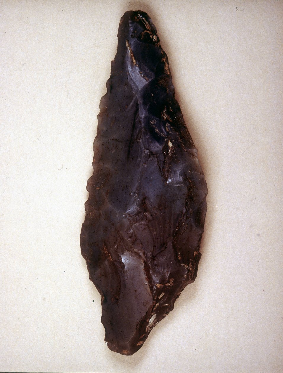 Pijlenpunt in vuursteen. Varèse. Archeologisch museum van Milaan door Prehistoric Prehistoric