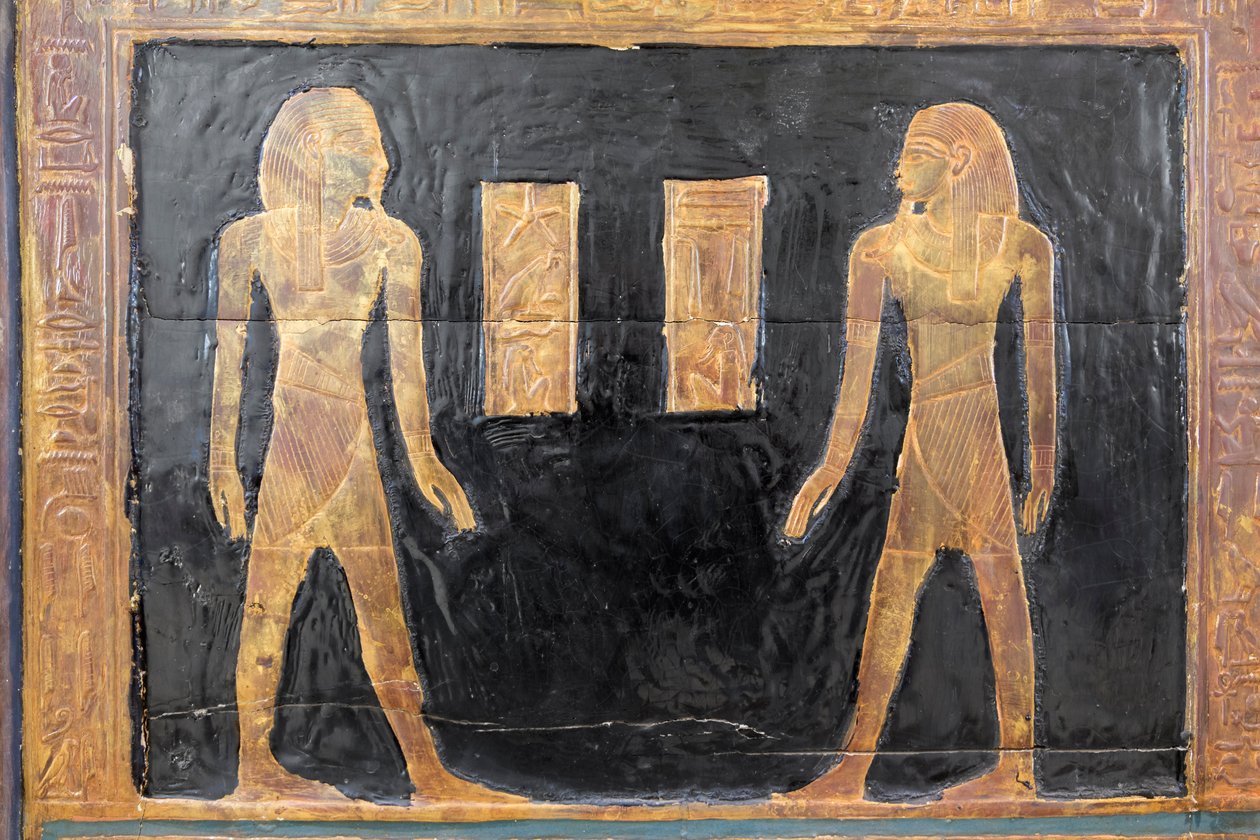 Canopische doos van Yuya, detail, Egyptisch Museum, Caïro, Egypte door Prehistoric Prehistoric