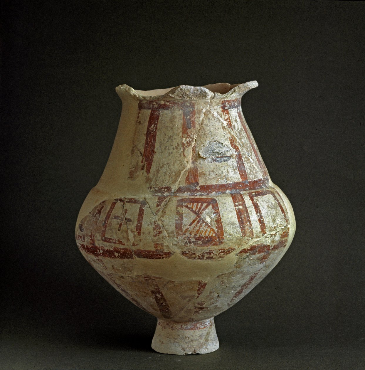 Etruskische beschaving: terracotta vaas uit de necropolis van Mattonara (Civitavecchia), Lazio door Prehistoric Prehistoric