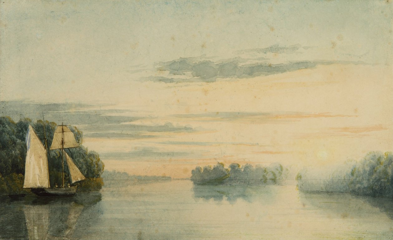 Landschap (Tres Bocas Tigre) door Prilidiano Pueyrredon