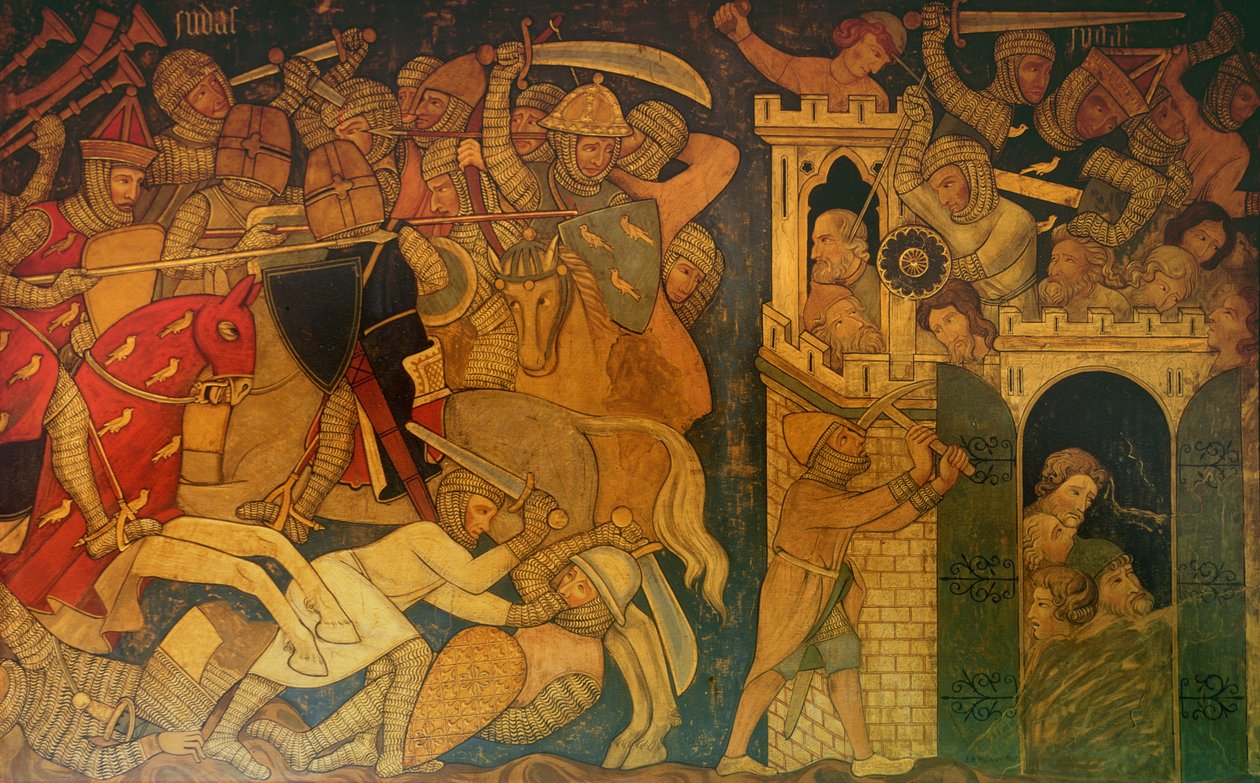 Slag tussen Judas Maccabaeus en Timotheus, en de Val van Maspha door Professor Ernest Tristram