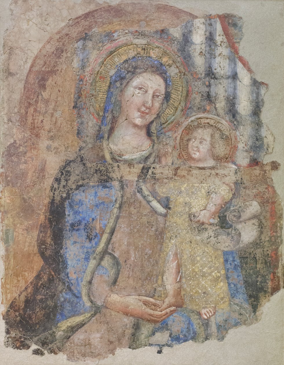 Madonna met kind, eerste helft 14e eeuw (fresco) door Pseudo Jacopino di Francesco
