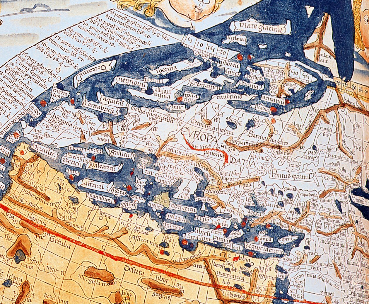 Kaart van Centraal-Europa, 1486 door Ptolemy