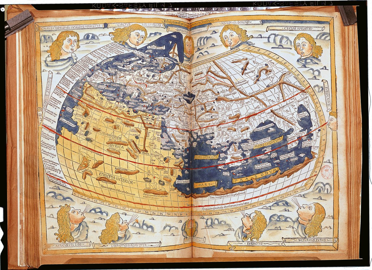 Wereldkaart, 1486 door Ptolemy