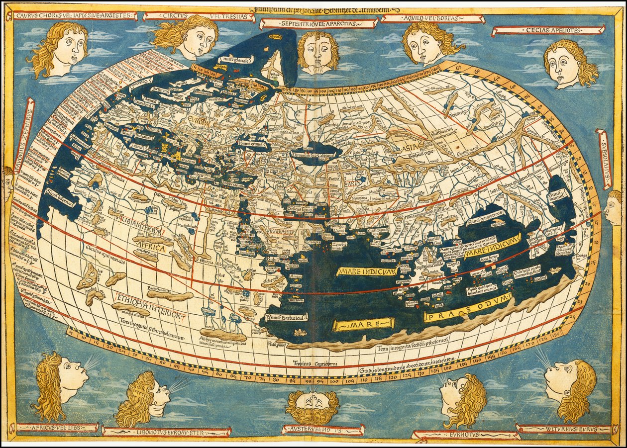 1482 Ulm Ptolemaeus Wereldkaart door Ptolemy