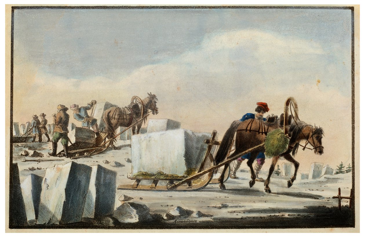Ijs Splijten, 1825 door Pyotr Alexandrov