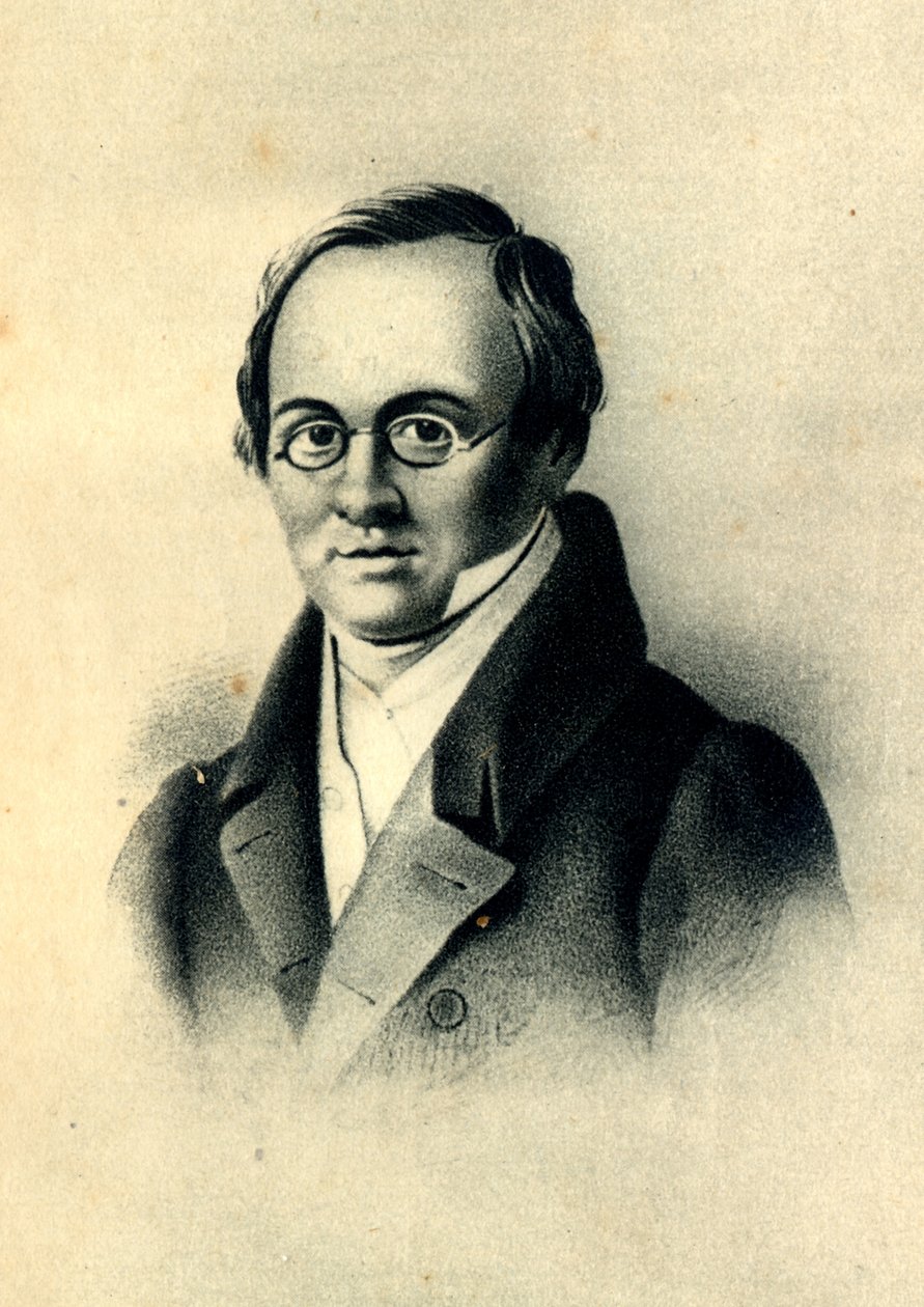 Portret van de dichter Anton A. Delvig 1798-1831 door Pyotr Fyodorovich Borel