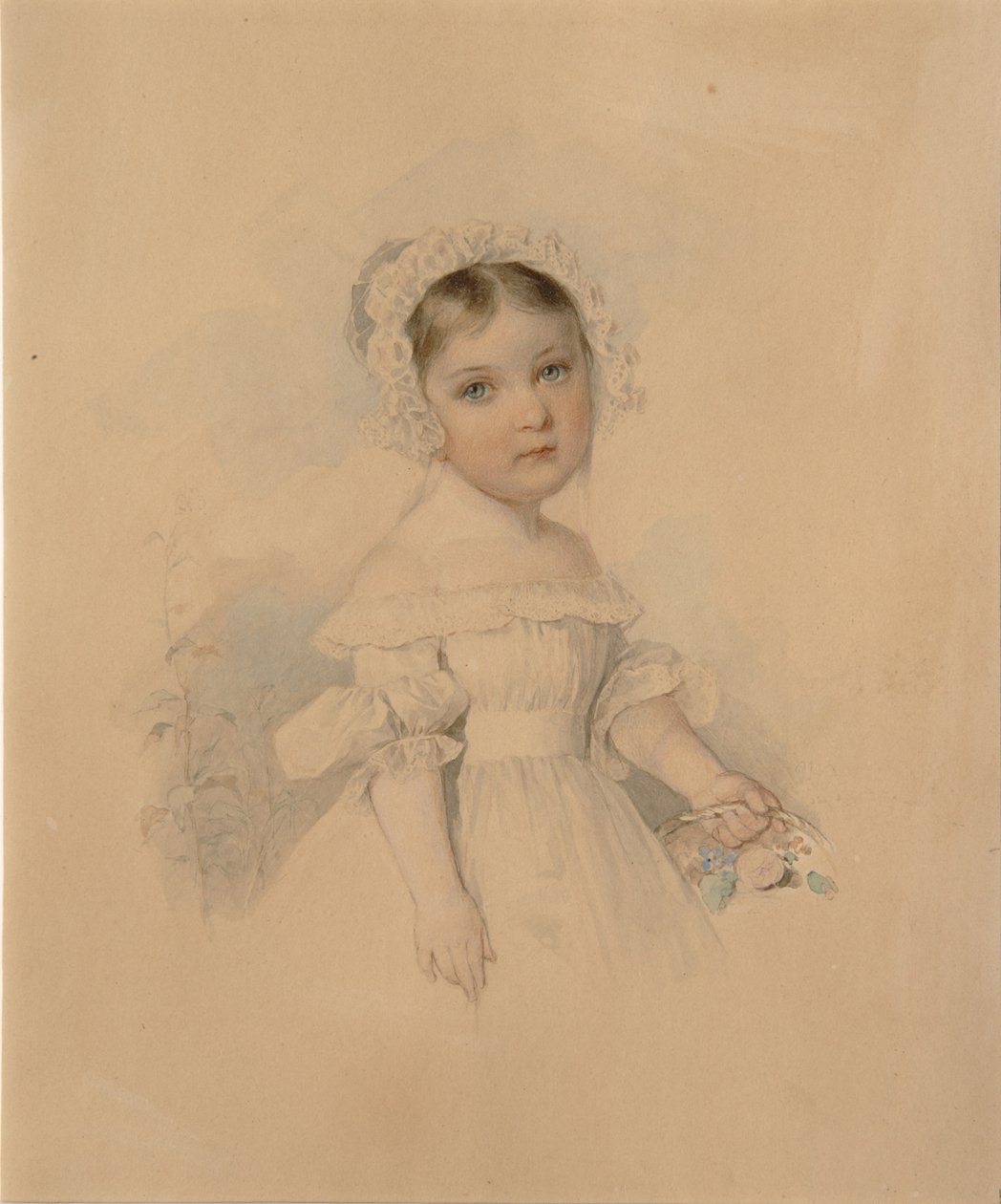 Portret van gravin Alexandra Alexandrovna Golitsyna 1823-1910, midden jaren 1820 door Pyotr Fyodorovich Sokolov