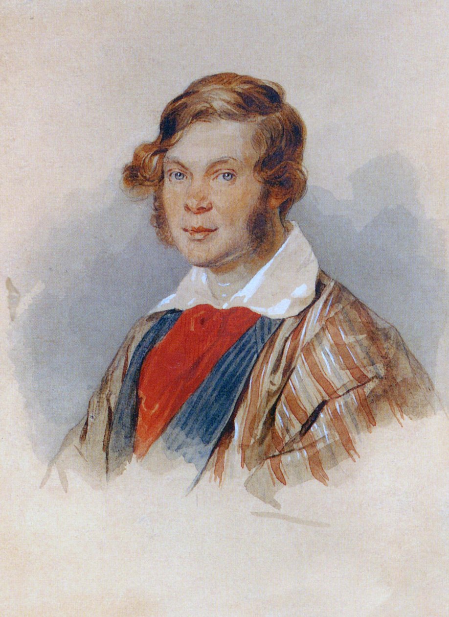 Portret van de Dichter Prins Pyotr A. Vyazemsky 1792-1878, 1830s door Pyotr Fyodorovich Sokolov