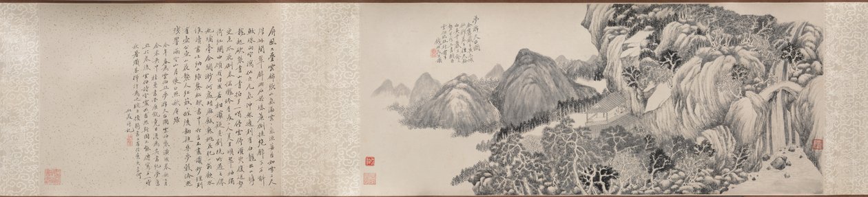 Droomreis naar Mt. Tiantai, 1814 door Qian Du