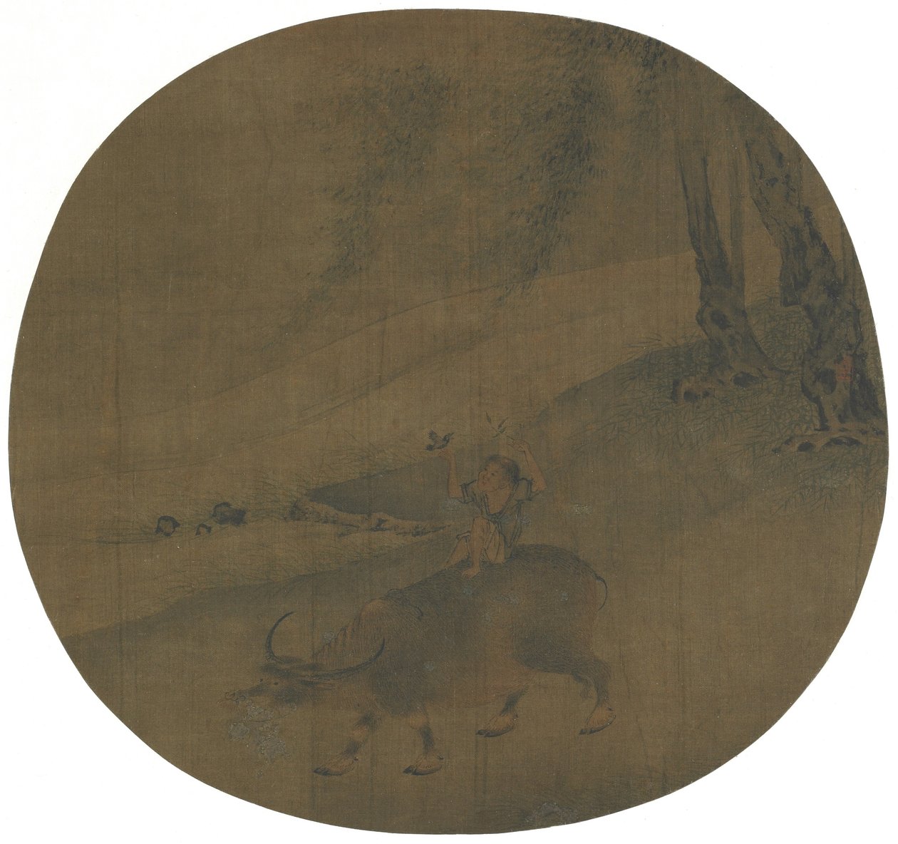 Jongen op een waterbuffel, Ming-dynastie, 16e-17e eeuw door Qin Shunyou