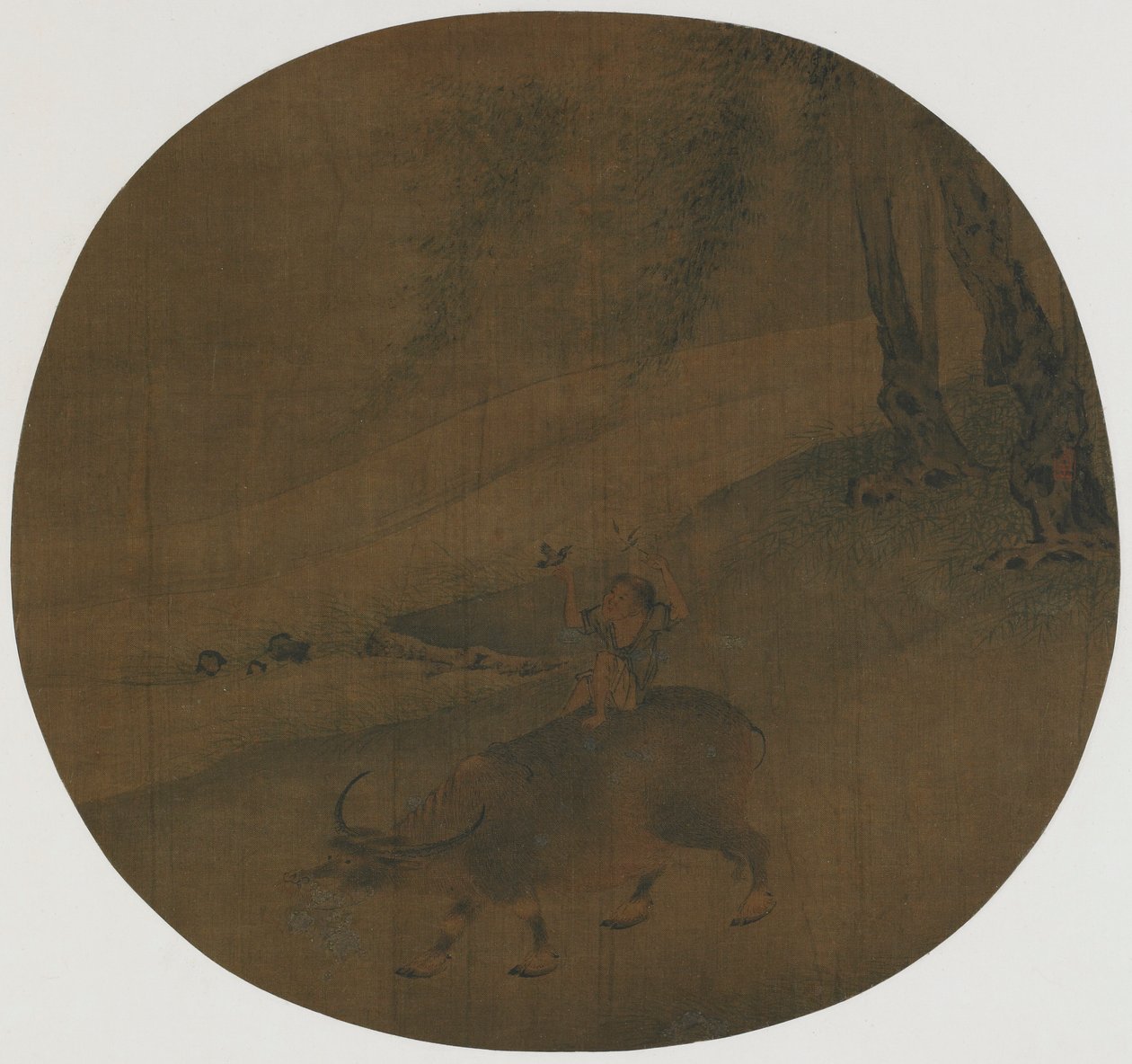 Jongen op een Waterbuffel, Ming-dynastie door Qin Shunyou