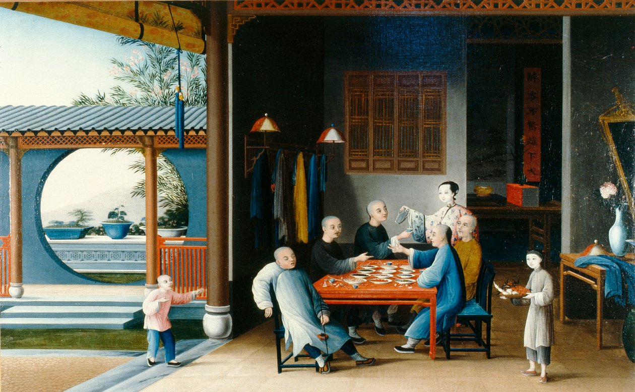 Een Eet Scène, c.1800 door Qing Dynasty Chinese School
